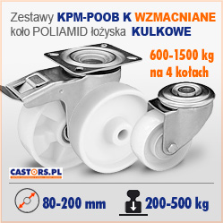 Zestawy z kołem poliamidowym WZMACNIANE KPM POB K