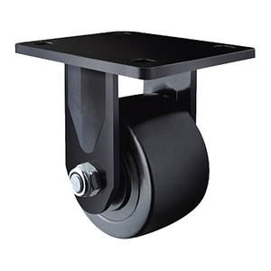 Małe kółko transportowe stałe 50mm CASTZNY-2-50 / TPACW-POC 50K 300 kg przemysłowe poliuretanowe czarne transportowe do dużych obciążeń TPACW-POC 50K