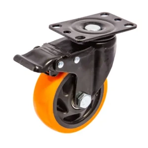 Koło skrętne PPVC z hamulcem CAST-CKPS-PPVC 100K-HC