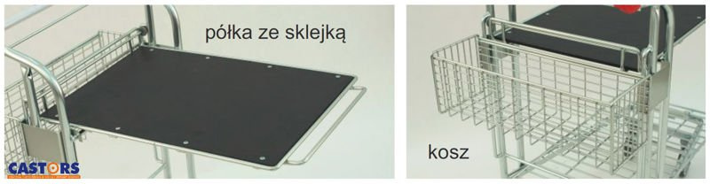 WÓZEK TRANSPORTOWY VARIO WTP-3KP (z koszem i półką)
