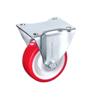 Kółko transportowe stałe do wózka LOTPE-POPU 160K z kołem poliamidowo-poliuretanowym. Nośność 350 kg / 125mm/ kulkowe