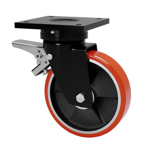 Koło transportowe obrotowe z hamulcem CAST-HSWW-ZPU 200K-HC do dużych obciążeń duża Nośność 1100 kg / 200mm/ kulkowe