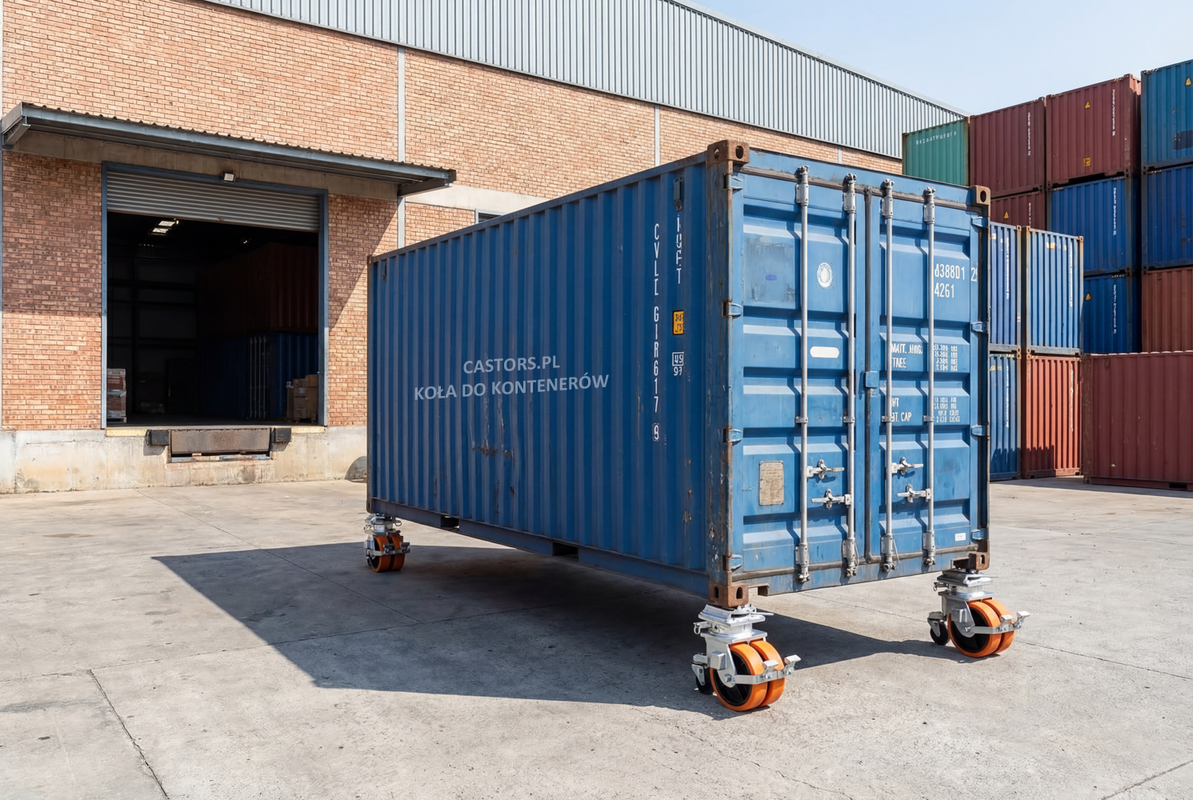 Koło do kontenera morskiego Podwójne koło transportowe 3000 kg 250mm KONT-WIEZPU 250K-HC-BK do dużych obciążeń
