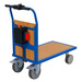 Wózek transportowy elektryczny magazynowy 500 kg platforma + ścianka 100x70 cm 500 kg CASTSTW.1070.E