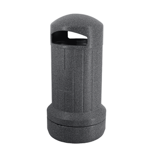 Kosz na śmieci uliczny zewnętrzny TWIST 70L - MARMURKOWY - mocny kosz parkowy uliczny