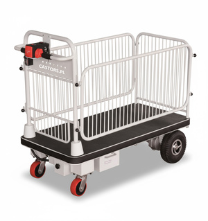 Wózek elektryczny platformowy z półką CAST-HG105
