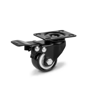 Koło obrotowe PVC 40mm z łożyskiem kulkowym i hamulcem CAST-KPAC-PVC40K-HC