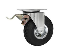 200 kg Koło pneumatyczne skrętne z hamulcem fi 260 mm CAST-2605MŁHKx4