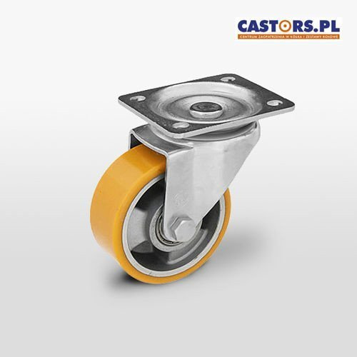 Kółko przemysłowe skrętne obrotowe CASTKPM-ALPU 80K - 200 kg aluminiowo poliuretanowe 