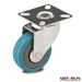 Zestaw kołowy skrętny CKPA-PG 100S piasta polipropylenowa / gumowa opona / łożysko ślizgowe / nośność 65 kg